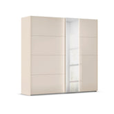 Rauch Champagne Perth Sliding Door Wardrobe with Mirror - Pendle Village Furniture